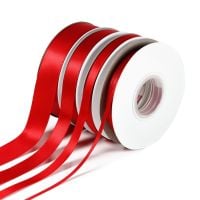 5 Metres Quality Double Satin Ribbon 15mm Wide - Red