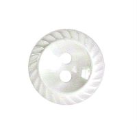 Round Mill Edge Buttons Size 22 - White
