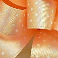Berisfords Micro Polka Dot Spotty Ribbon 15mm - Peach