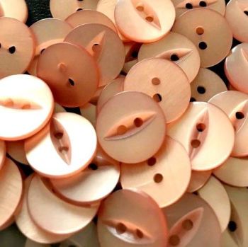 Round Fish Eye Buttons Size 18 - Rose Gold