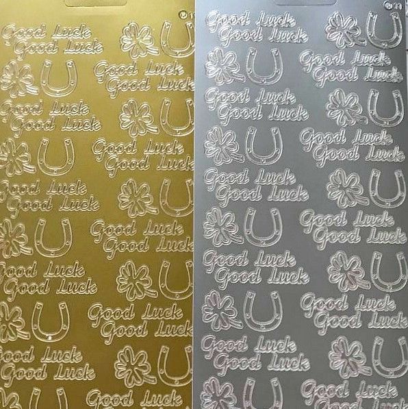 Good Luck Peel Off Sticker Sheet