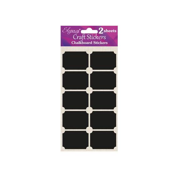 Chalkboard Self Adhesive Stickers Labels - Small Rectangles