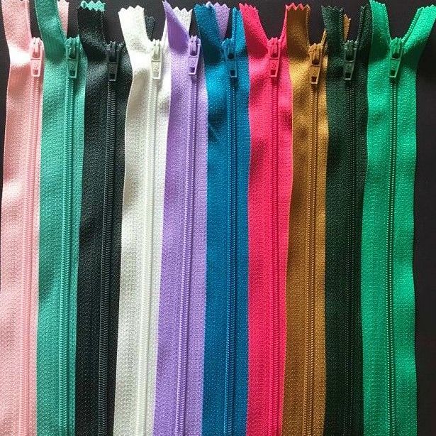 Bundle of 10 Nylon Autolock Zips, Closed End - Assorted Mix