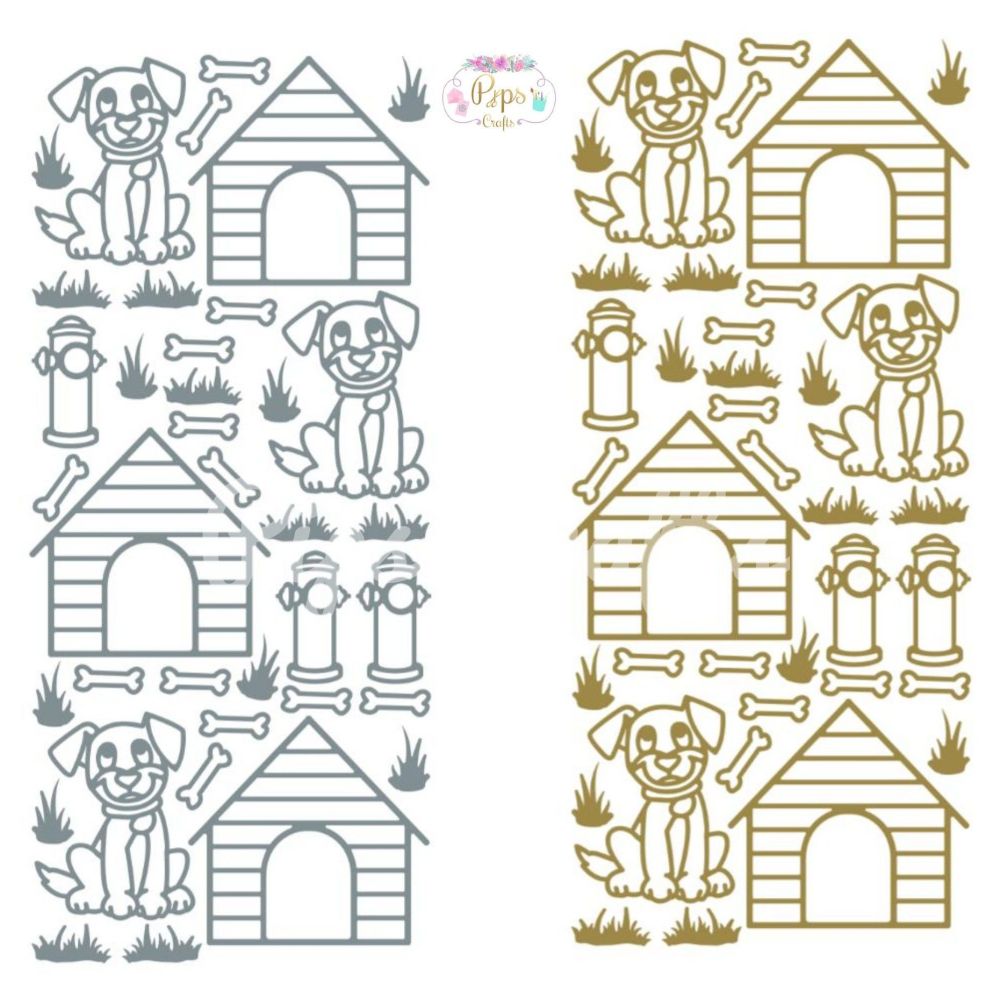 Dogs, Animals Peel Off Sticker Sheet