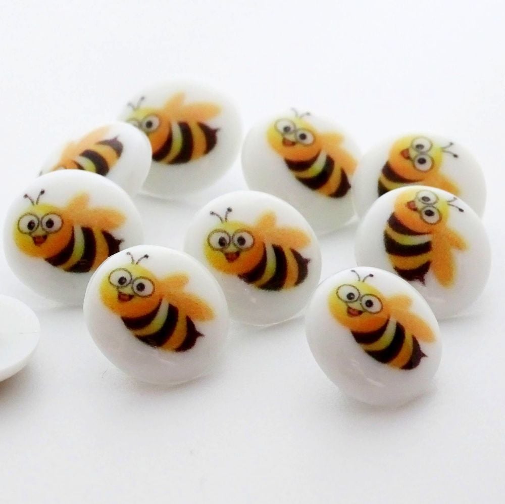 New Cute Bumble Bee Buttons - 15mm