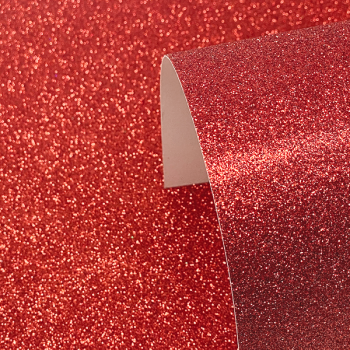 A4 Red Glitter Card - Low Shed 220GSM