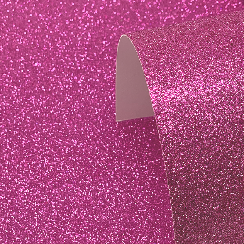 A4 Cerise Pink Glitter Card - Low Shed 220GSM