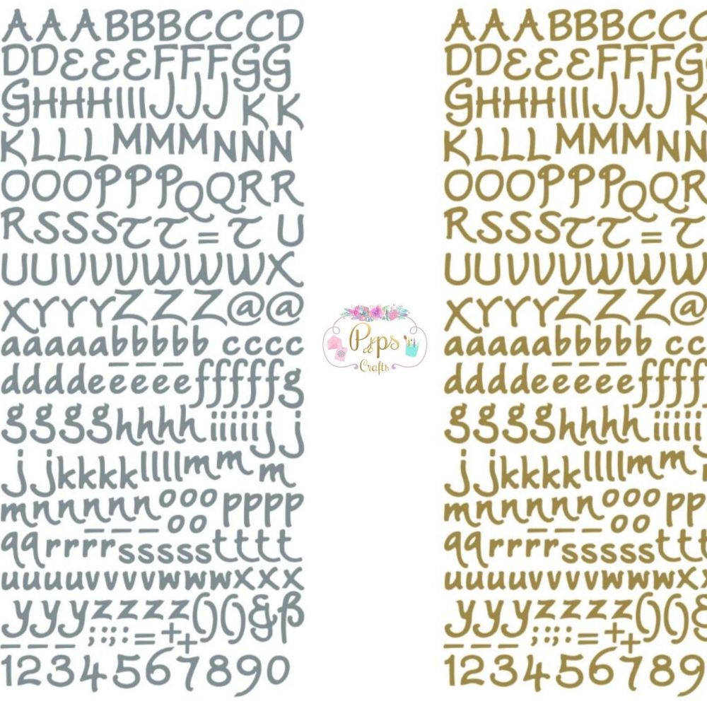 Alphabet Letters Peel Off Sticker Sheet - Capitals, Lower Case & Numbers