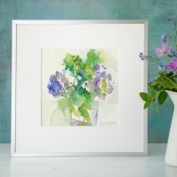 Hydrangea Flowers signed Print