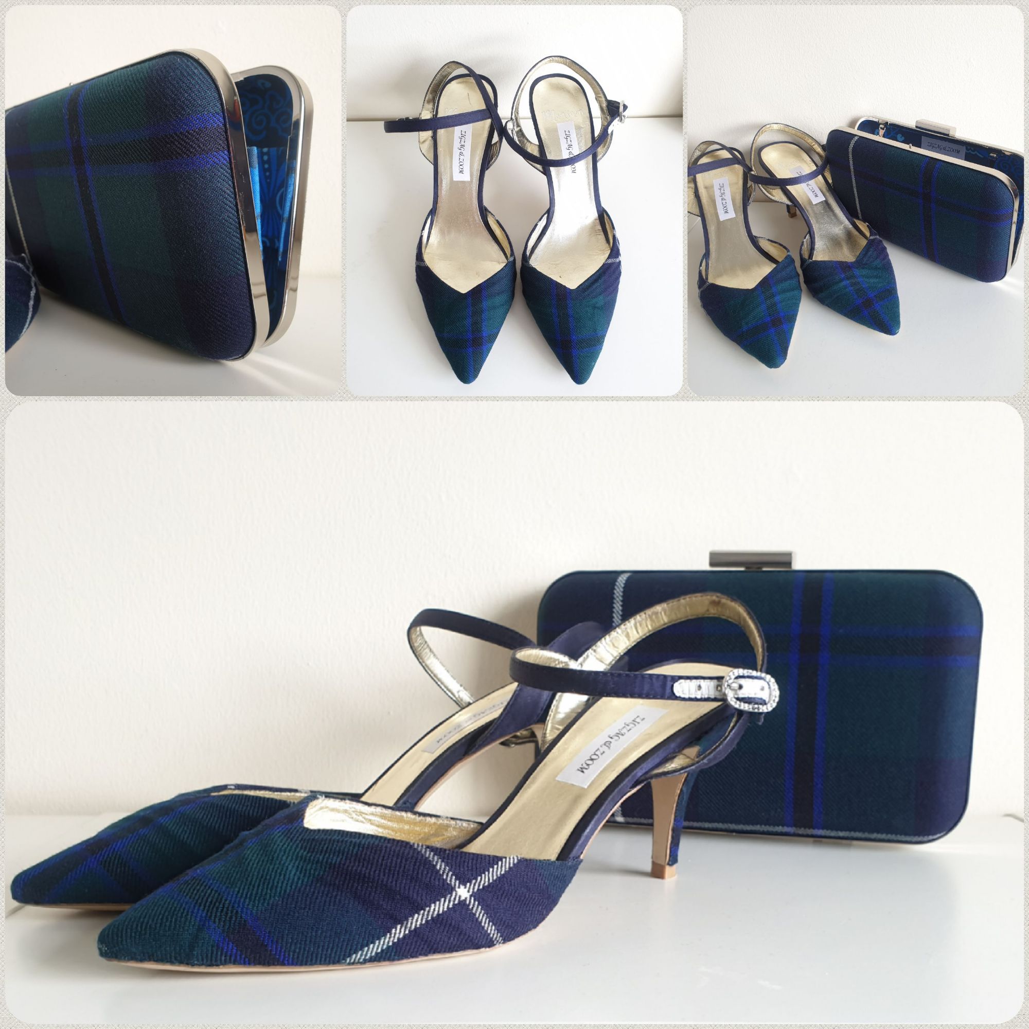 Modern Douglas Tartan upcycled wedding shoes