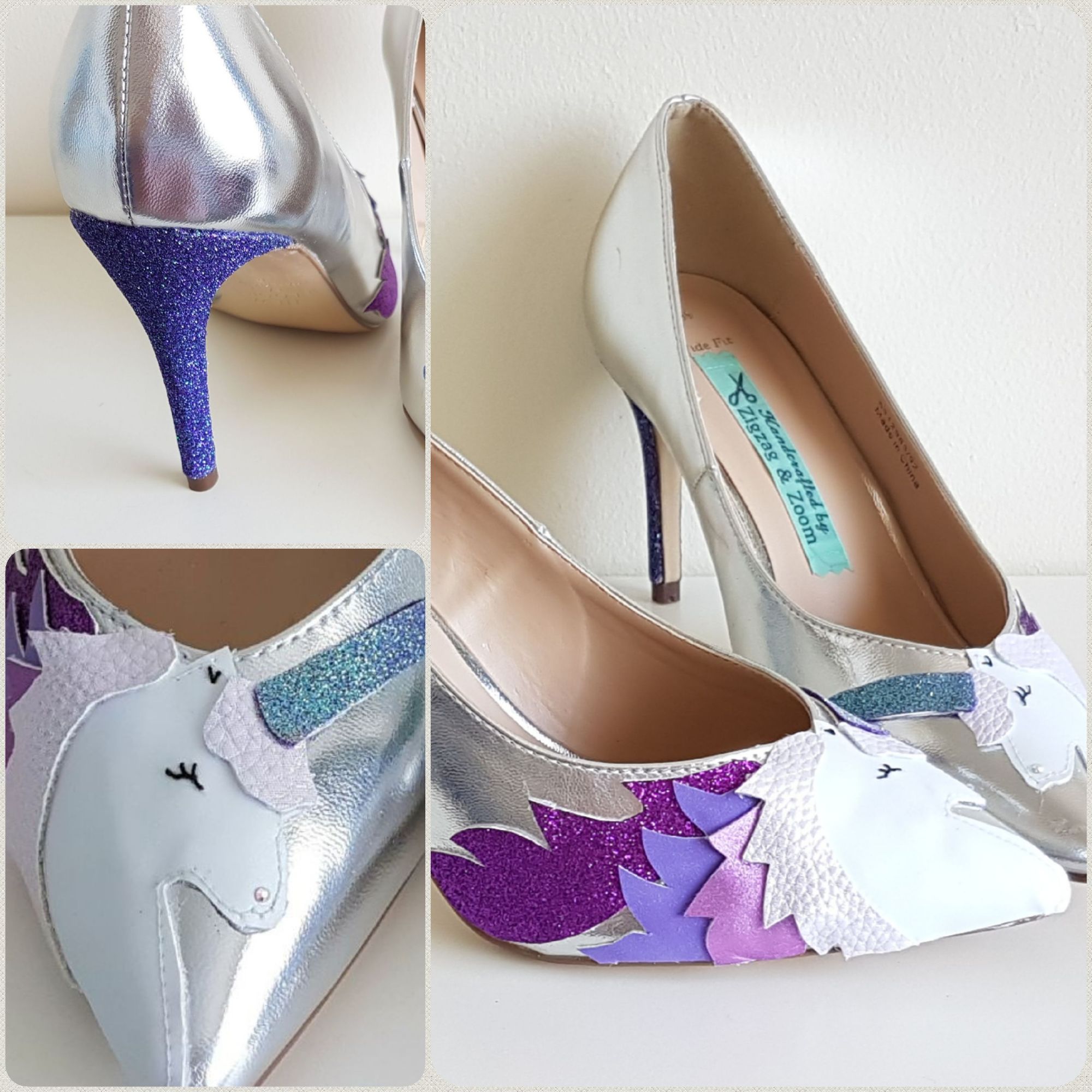 Stunning unicorn custom shoes, unicorn wedding theme, fairytale wedding ideas