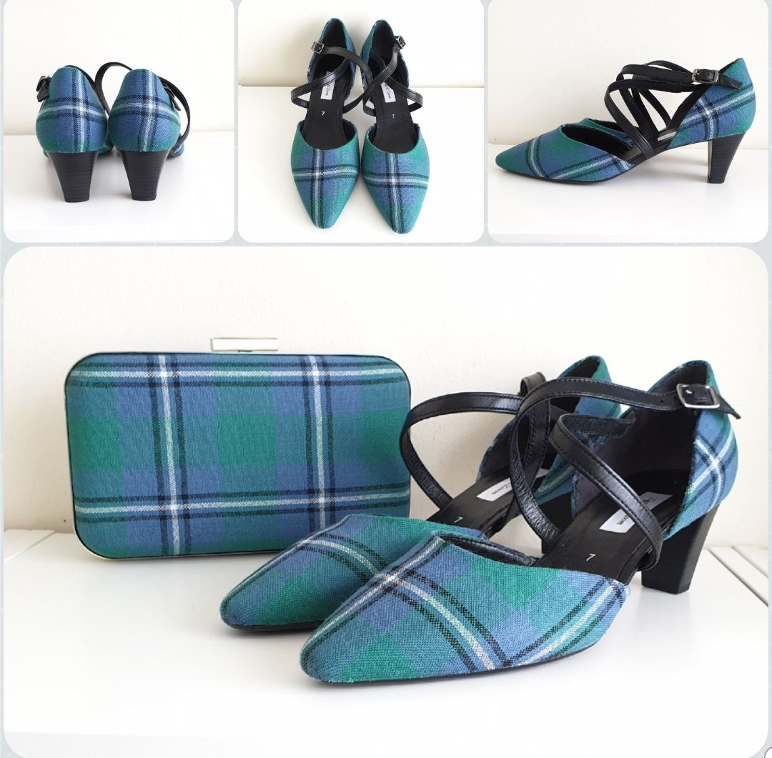 Ancient Irvone shoes and clutch bag