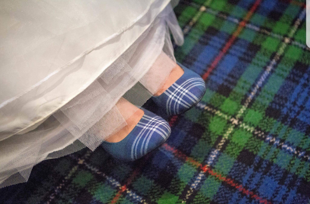 Earl of St Andrews Tartan shoes, tartan wedding shoes, family clan tartan, bespoke wedding shoes 