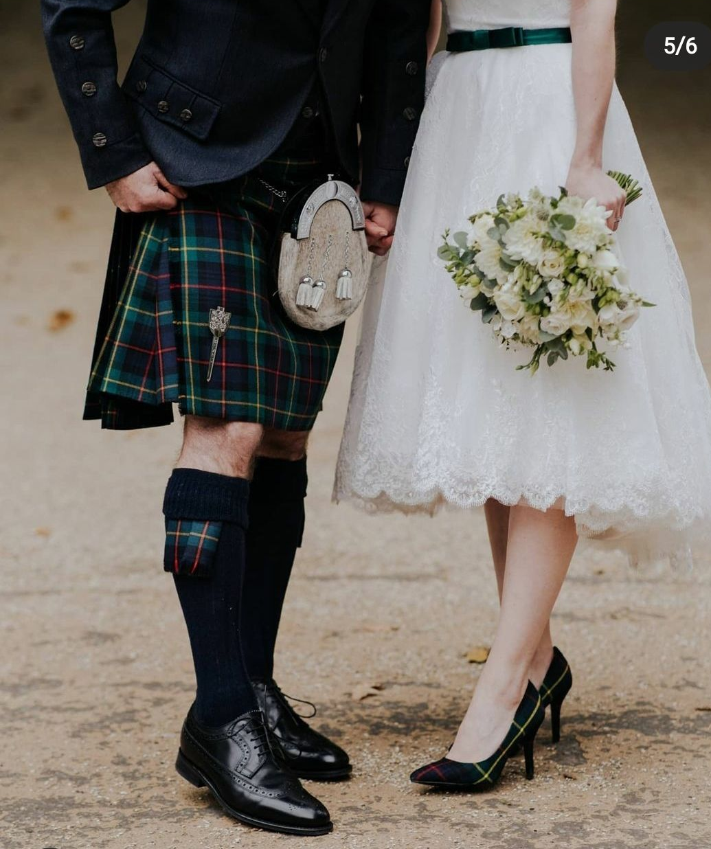 Stunning custom tartan wedding shoes, bespoke designed  tartan wedding heels