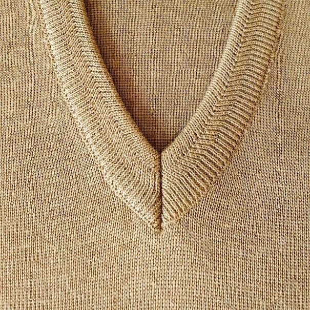 Franco Ponti  Merino Wool Blend V Neck Sweater - Camel (Other Colours and Styles Available - Contact us to Order)