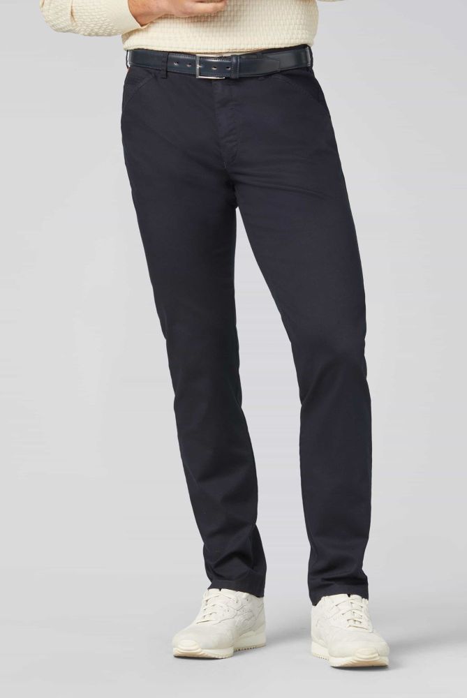 Meyer Chicago Cotton Trousers Navy 