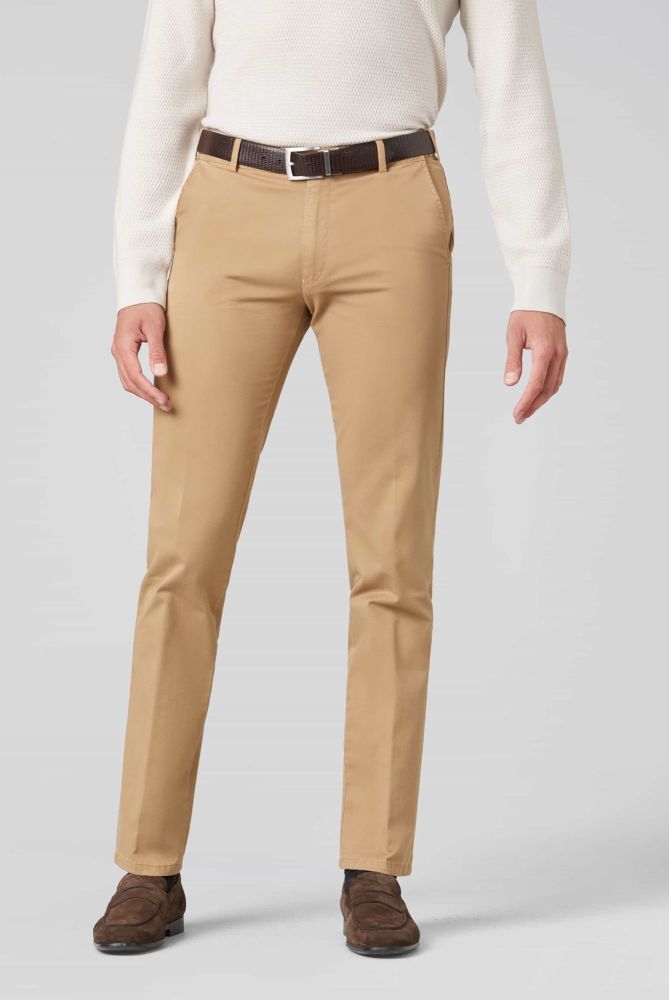 Meyer Oslo Cotton Trousers - Camel
