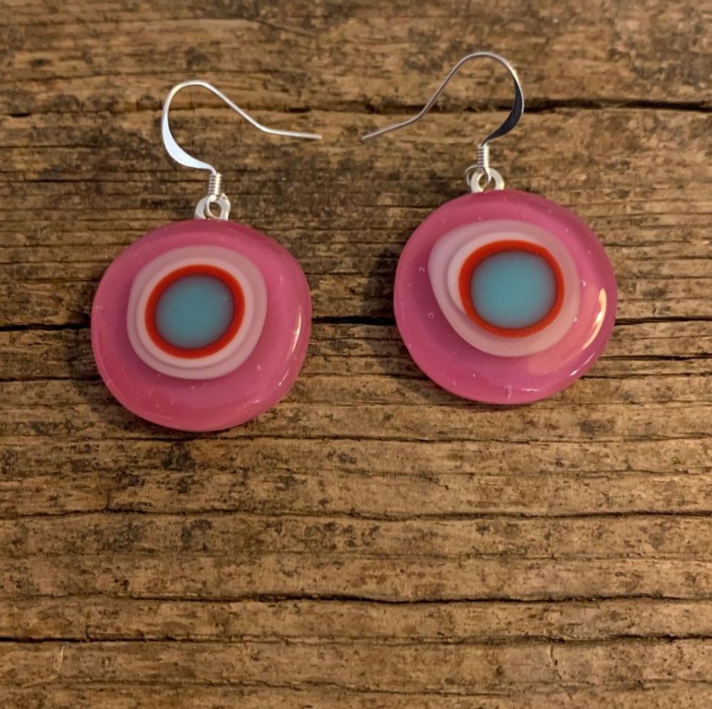 'Pink Circle' earrings, "Cercle Rose" Boucles d'oreilles