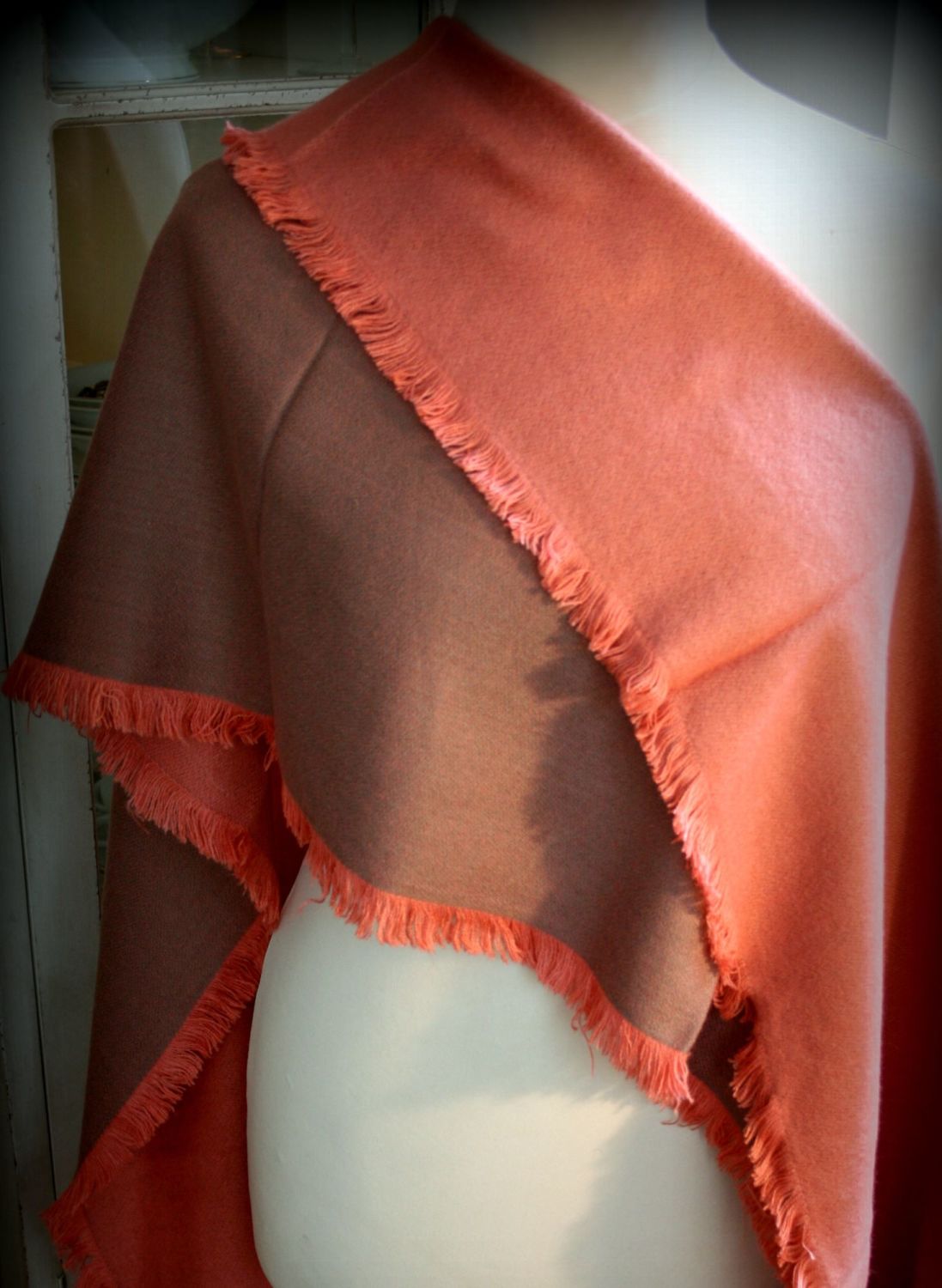 Coral Reversible Soft Throw Scarf