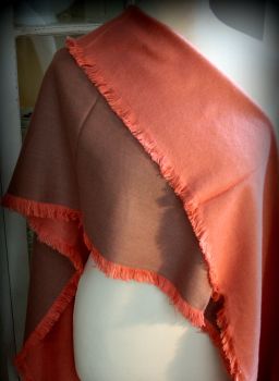 Coral Reversible Soft Throw Scarf
