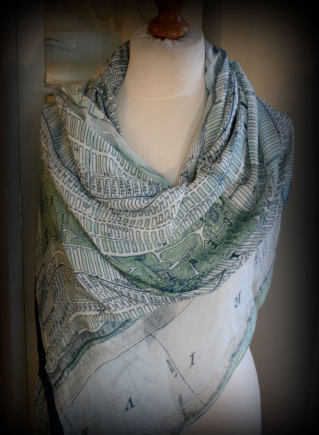 New York Map Large Scarf