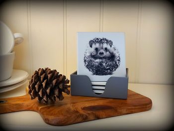 Hedgehog Ceramic Coaster Set