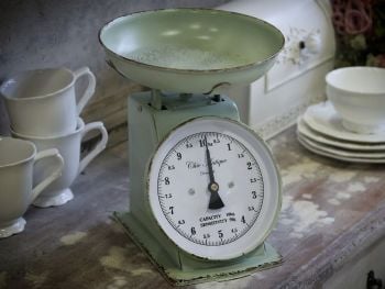 French Style Kitchen Scale - Antique Mint * (Also available in Antique Cream)