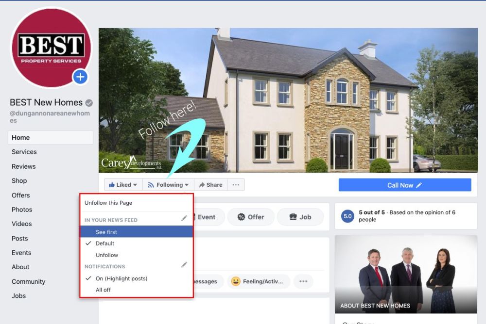 Follow your local estate agent Best New Homes Dungannon