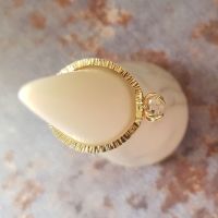 Serrula Herkimer Diamond solid Gold ring