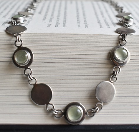 Gersemi Prtehnite Necklace Handcrafted by The Sylverling Workshop
