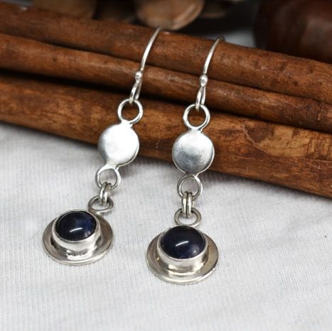 Gersemi Sodalite Link EarringsHandcrafted by The Sylverling Workshop