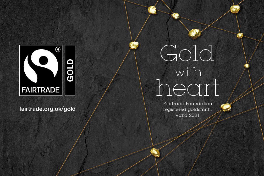 FAIRTRADE GOLD- GOLD WITH  HEART BANNER