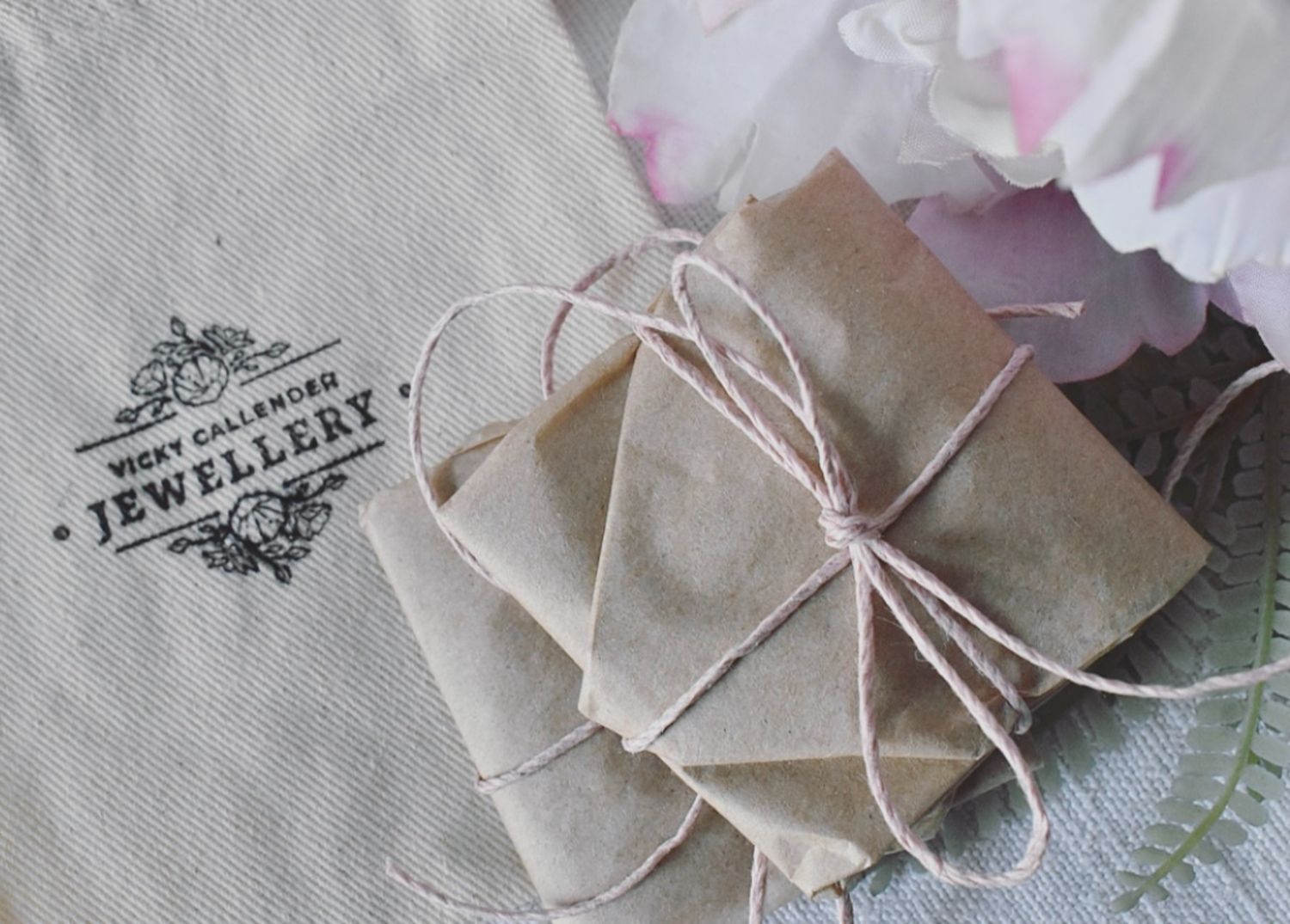 Eco friendly packaging and plantable gift tag and card by Vicky Callender Jewellery