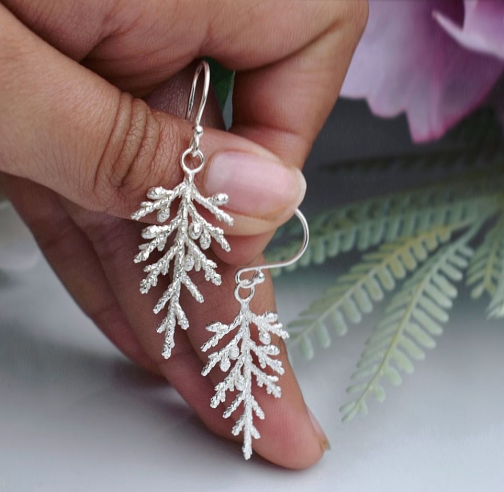  Cedar Leaf Tree Earrings