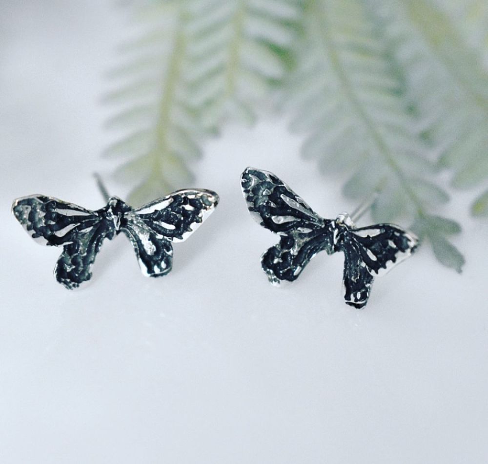 Butterfly Earrings - Oxidised