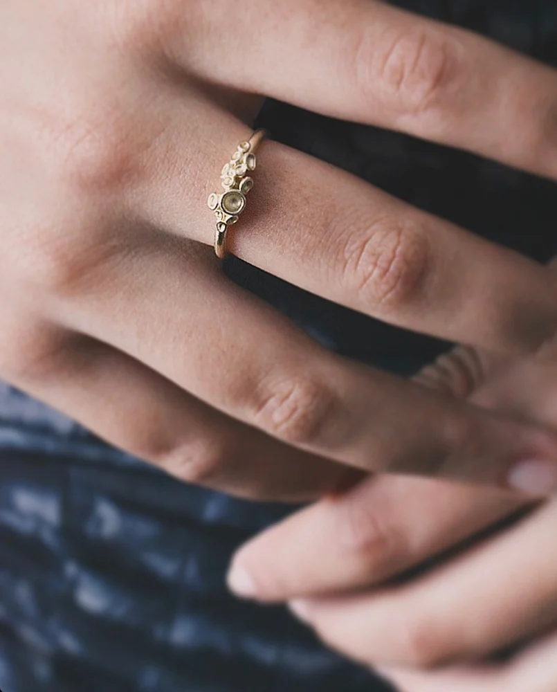 Gold Lichen Ring