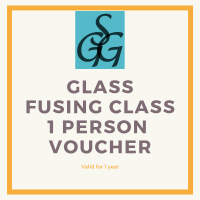 1.5 hour glass fusing class voucher for 1 person