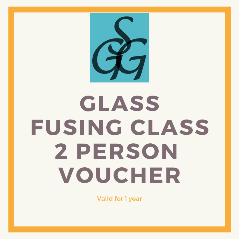1.5 hour glass fusing class voucher for 2 people
