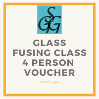 1.5 hour glass fusing class voucher for 4 people
