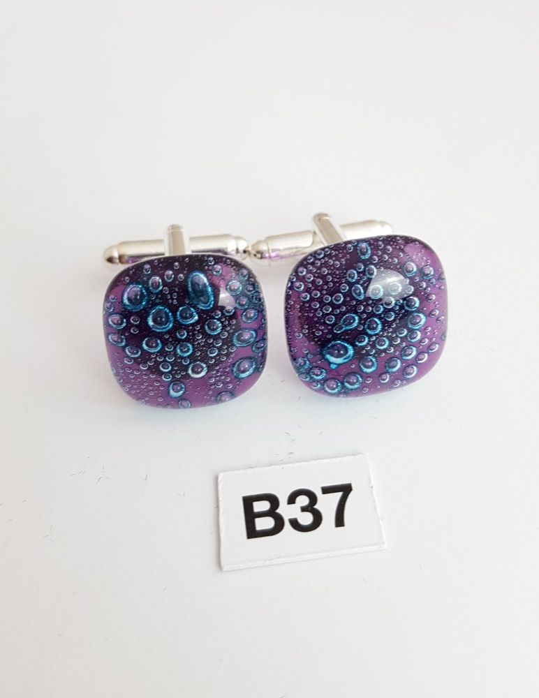 Purple bubbles cufflinks
