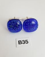 Cobalt blue bubbles cufflinks