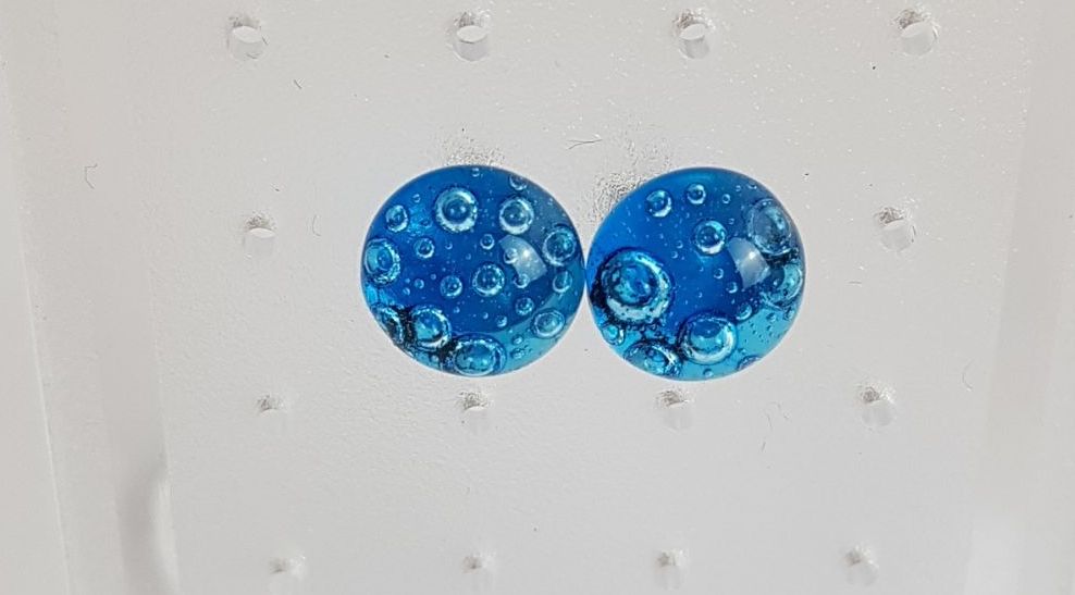 Turquoise blue bubbles stud earrings