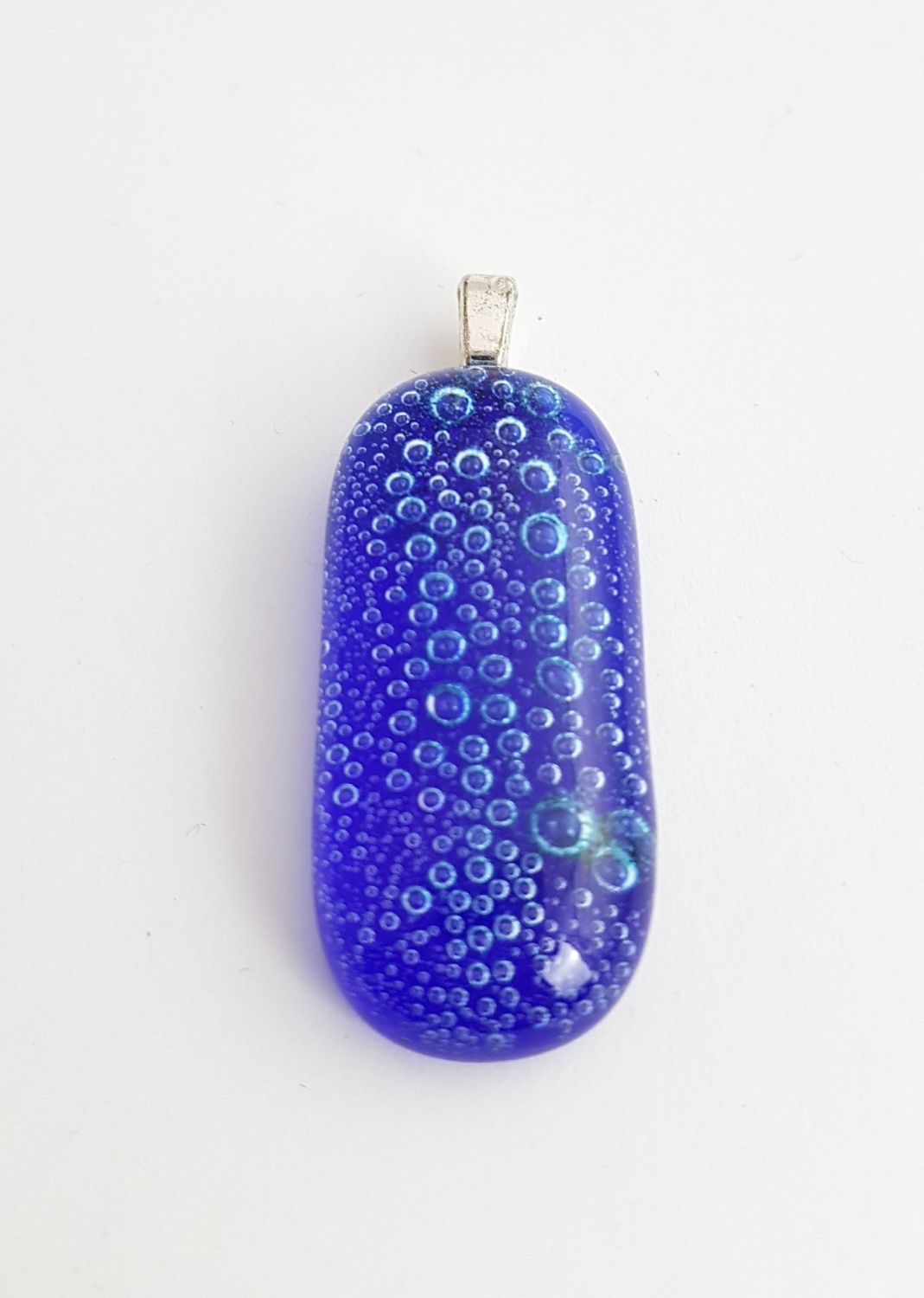 Cobalt blue bubbles pendant