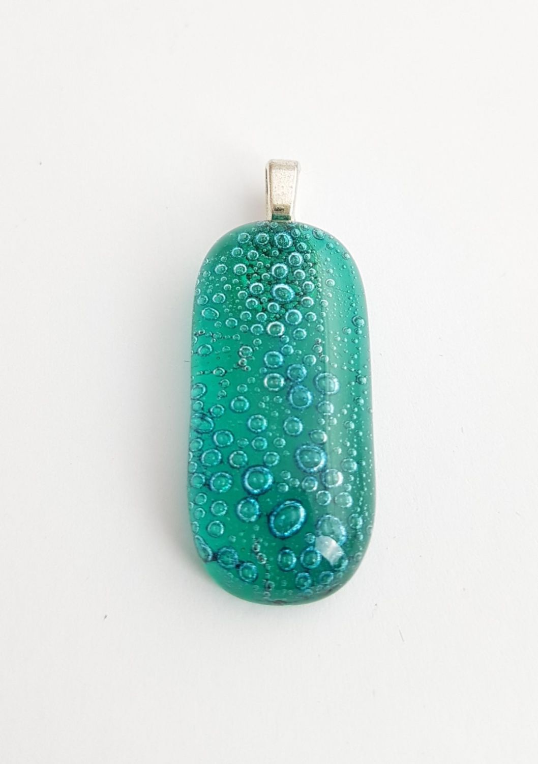 Emerald green bubbles pendant