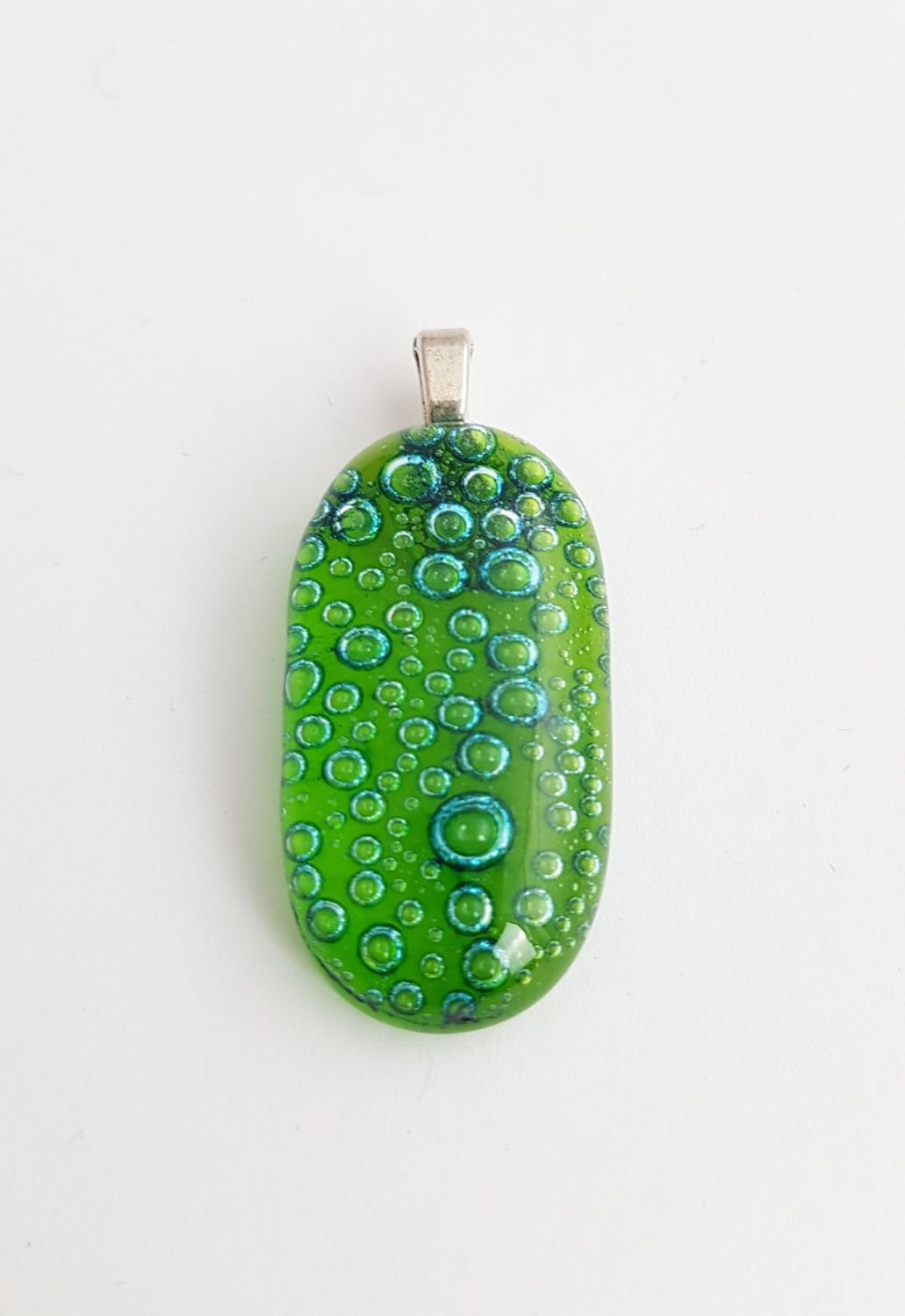 Lime green bubbles pendant