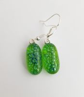 Bubbles - Lime green bubbles drop earrings