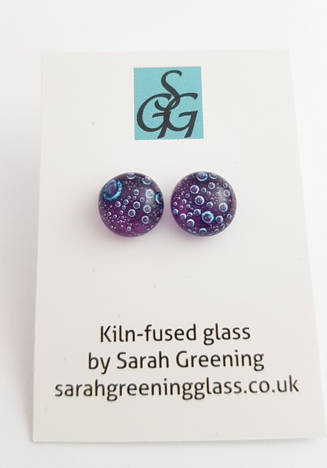 Purple bubbles stud earrings