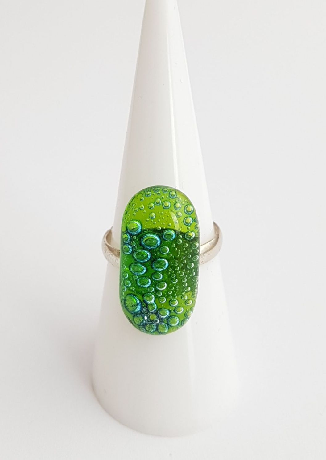 Lime green bubbles ring