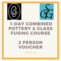Combined Pottery & Glass Fusing  1-day Course for 2 people