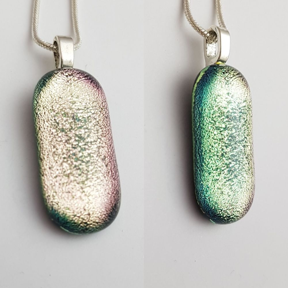 Dichroic - pink-silver multicoloured